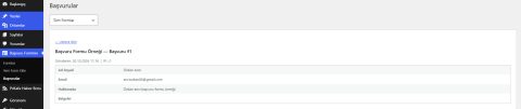 wordpress başvuru formu 5