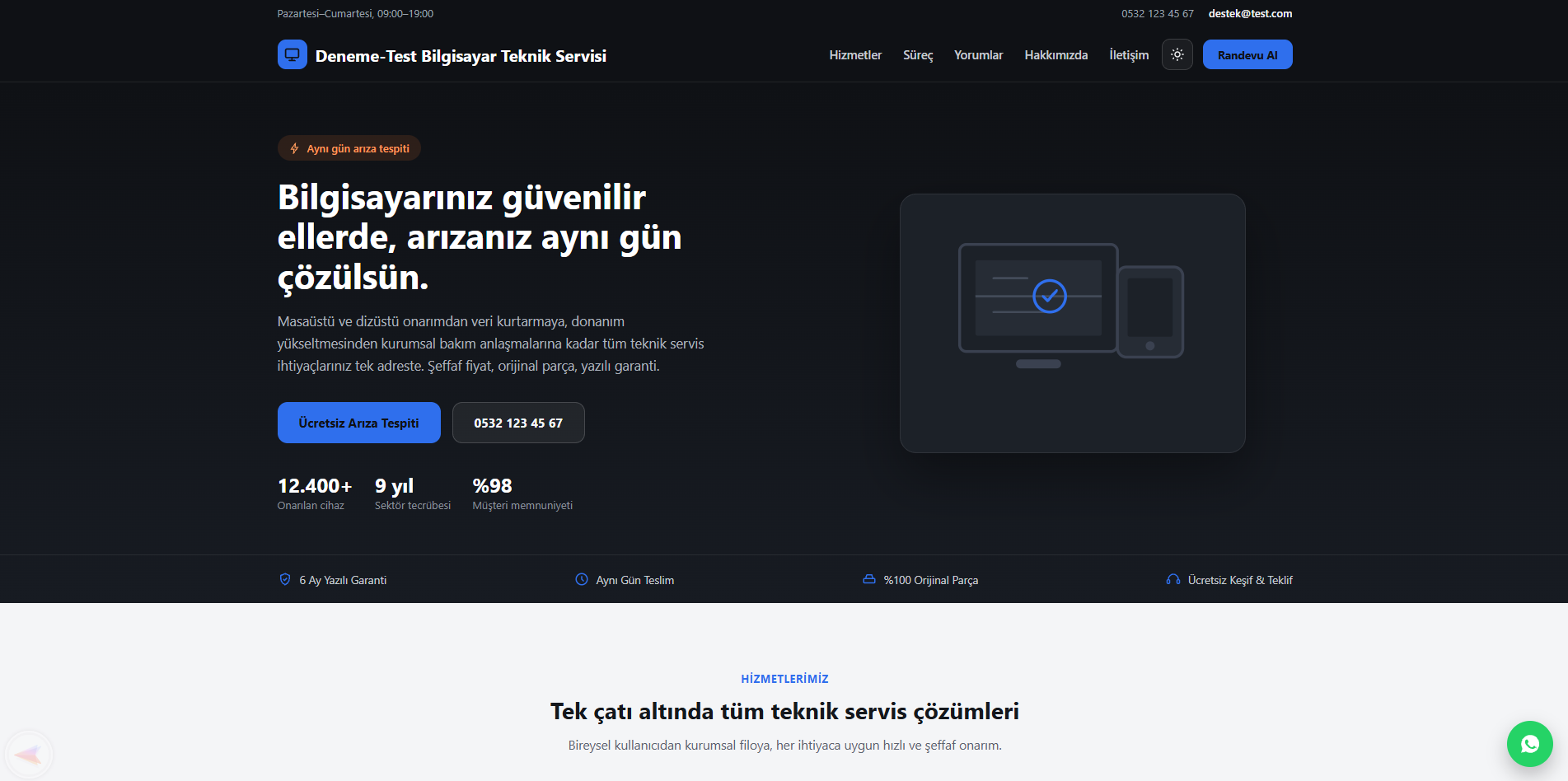 teknik servis scripti